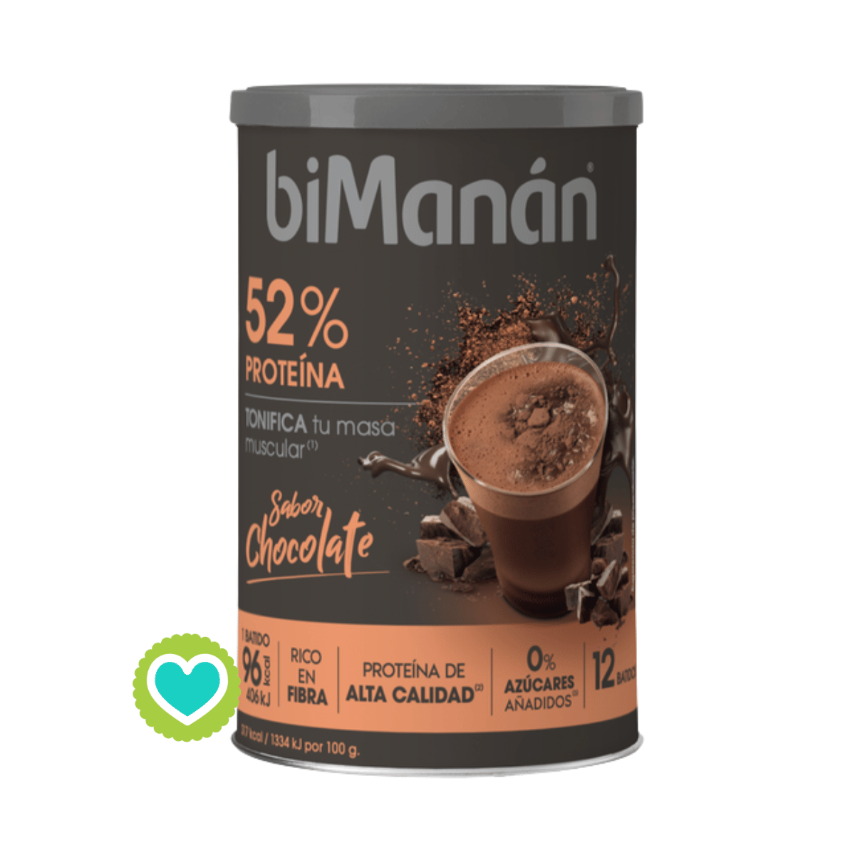 Bimanán Pro Batido Eco De Chocolate 12 Batidos Lata 360gr