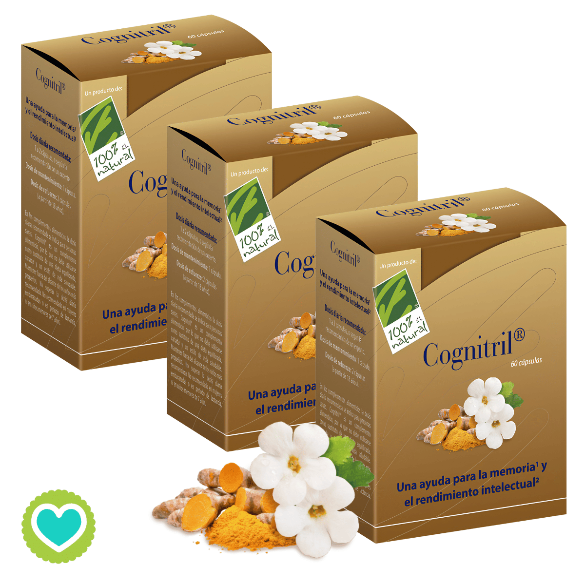 100% Natural Cognitril 60 Cápsulas