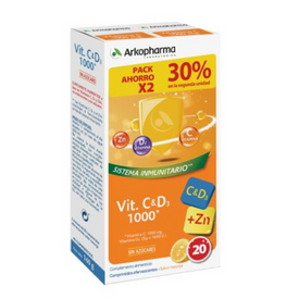 ARKOVITAL VITAMINA C + D3 1000 - 20 comp. efervesc. x2