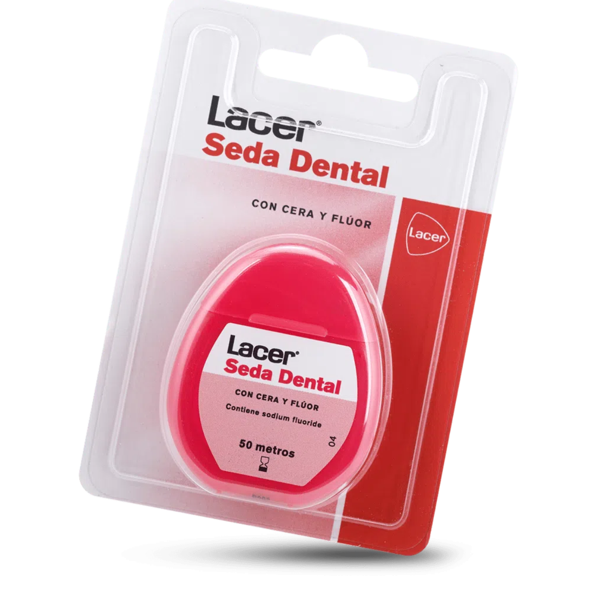 Lacer Seda Dental con Cera, Flúor y Triclosán 50m.