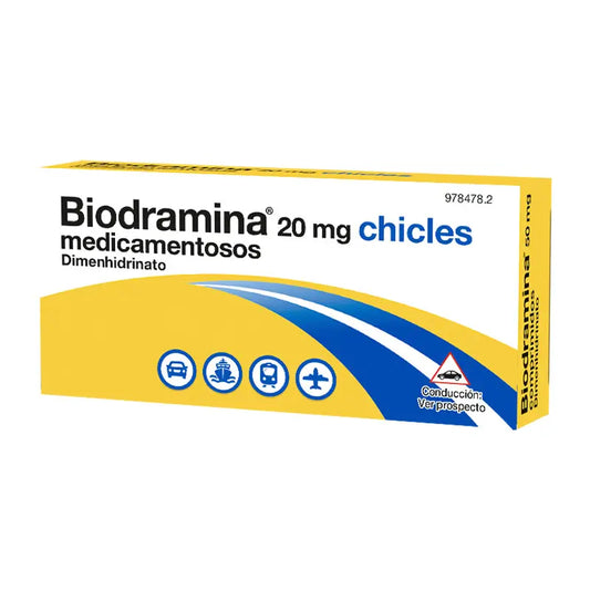 Biodramina 20 mg 12 Chicles