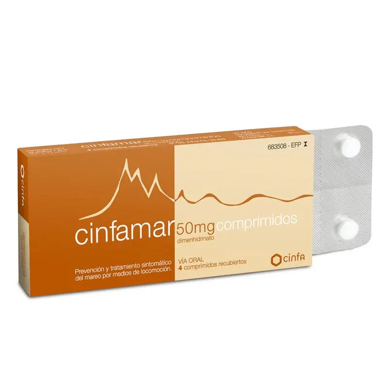 Cinfamar 50mg 4 Comprimidos Recubiertos