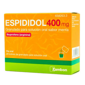 Espididol Granulado Sabor Menta 400mg 20 Sobres
