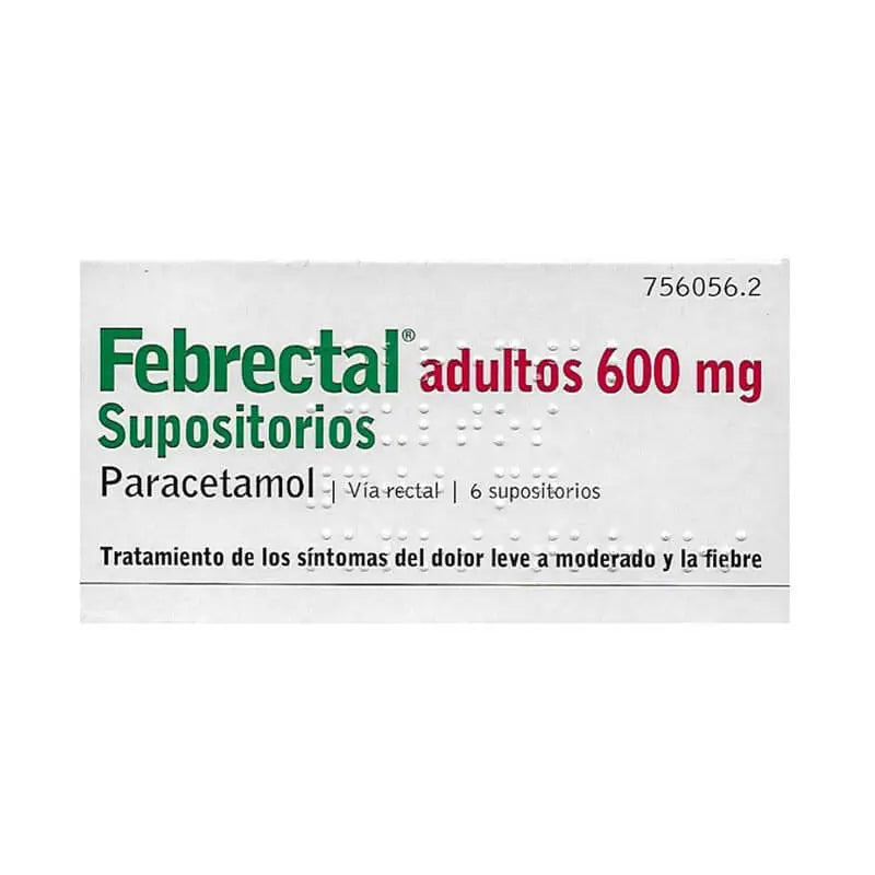Febrectal Adultos 600mg 6 supositorios