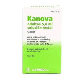 Kanova Adultos 5.4ml Solución Rectal 6 Enemas 7.5ml