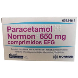 Paracetamol Normon EFG 650mg 20 Comprimidos