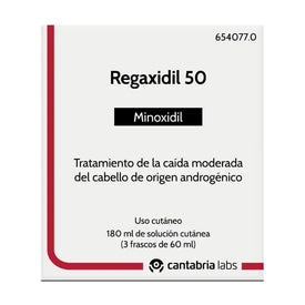 Regaxidil 50mg/ml 3 Frascos 60 ml