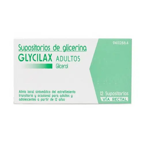 Supositorios Glicerina Glycilax Adultos 3.31g 12 Supositorios