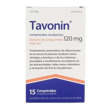 Tavonin 120mg 30 Comprimidos Recubiertos
