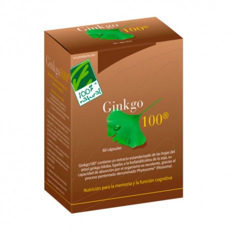 100% Natural Ginkgo100 60 Cápsulas