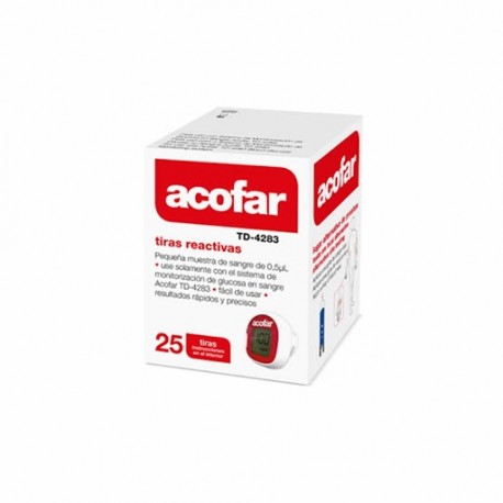 Acofar Tiras Reactivas De Glucosa En Sangre 25 Tiras