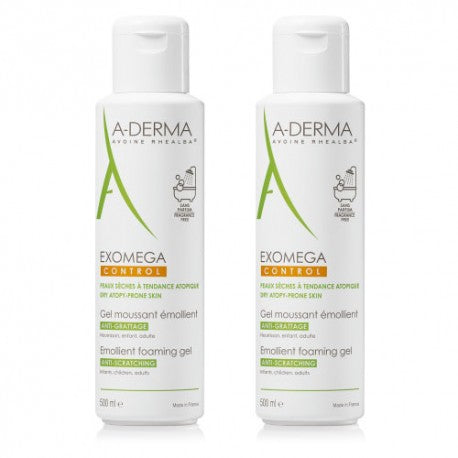 A-Derma Exomega Duplo Gel Espumoso Emoliente 2x500ml