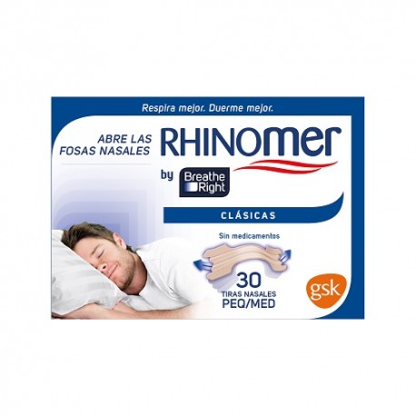 Breathe Right Clásicas Tiras Nasales Pequeñas Medianas 30uds