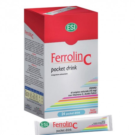 Ferrolin C Pocket Drink Sabor Limón 24 Sobres Bebibles