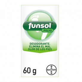 Funsol Desodorante Pies Polvo 60g. Limpieza y Frescor