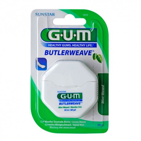 Gum Bluterweave Seda Dentan Encerado Sabor Menta 55m