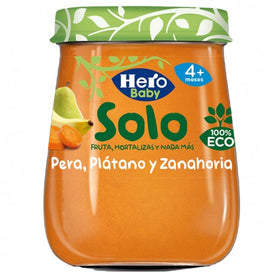 Hero  ECO Solo Baby Pera, Plátano y Zanahoria 120g