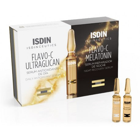 Isdinceutics Flavo-C Sérum Tratamiento Noche y Día 10+10 Ampollas