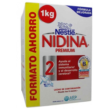 Nestle Nidina Premium 2 Leche de Continuación 1000g