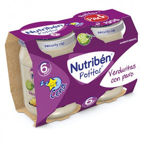 Nutribén Bipack Potitos Verduritas con Pavo 2x190gr