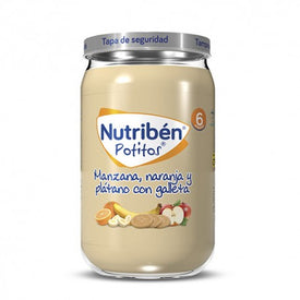 Nutribén Potito Manzana, Naranja, Platano y Galleta 235gr