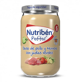 Nutribén Potito Guiso Pollo, Ternera, Judías Verdes 235g