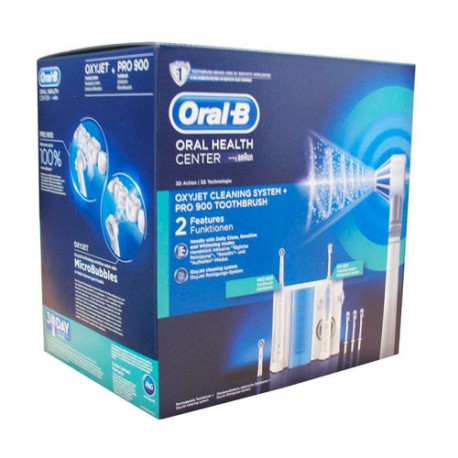 Oral B Irrigador + Cepillo Eléctrico Health Center Oxyjet + Pro 900.