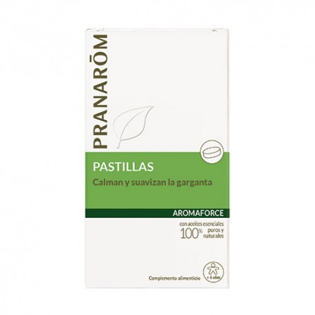 Pranarom Pastillas calmantes Suaviza y calma la garganta 21 pastillas