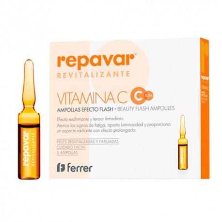 Repavar Revitalizante Vitamina C-Metaglicanos Flash Extreme 5 Ampollas.