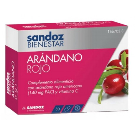 Sandoz Bienestar Arandano Rojo 30 Cápsulas