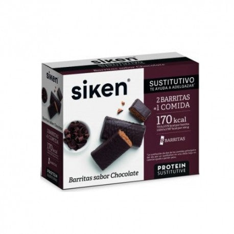 Siken Sustitutive Barrita Chocolate 8 Unidades