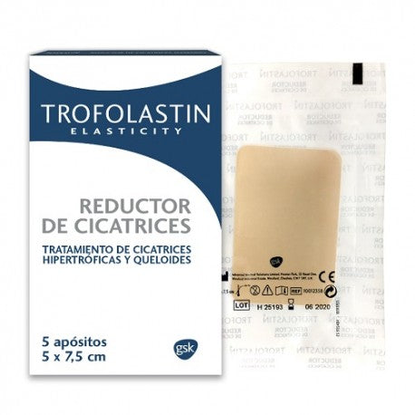 Trofolastin Reductor de Cicatrices Parches 5x7.5cm 5 unidades